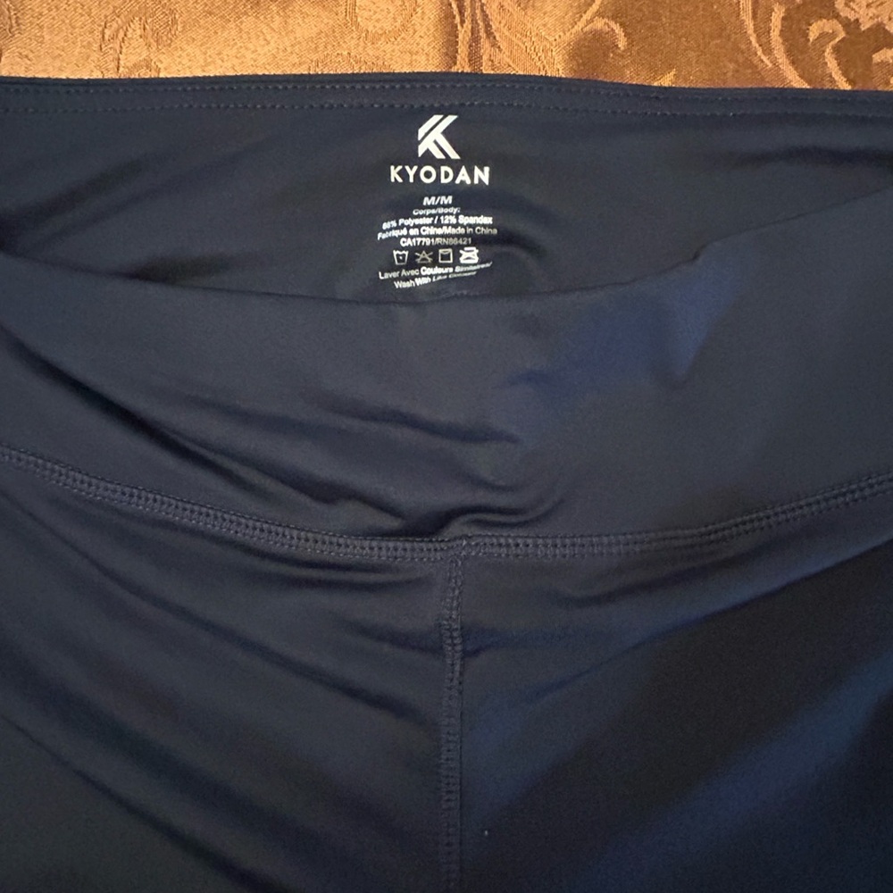 Kyodan Colorblock Gym Leggings Woman’s Black/Gray /Mauve Size Medium EUC - Picture 6 of 6